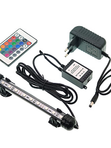 Светильник лампа для аквариума светодиодная RGB Огонек OG-LDP03 (180мм)