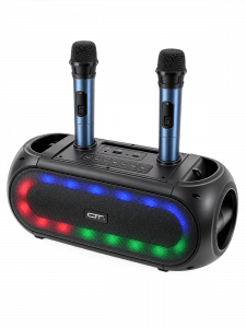 Орбита OT-ERM14 Черная караоке система с RGB подсветкой (2 микр, Bluetooth 5.0)