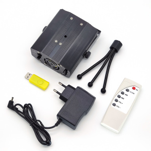 Лазерная световая установка для дома 2 в 1 с MP3 Огонёк OG-LDS06 Черная