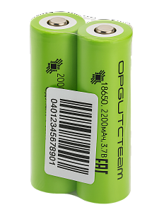 Аккумулятор 18650 с защитой, 2200мАч, 2шт Орбита