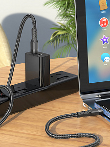 HOCO U110 Черный кабель PD20W (iOS Lighting-TYPE-C) 1.2м