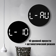 Часы настенные электронные с температурой, влажностью и пультом Орбита OT-CLW15 Белые