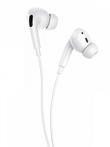 Наушники проводные для Iphone Lightning гарнитура с микрофоном Орбита OT-ERG53 Белые