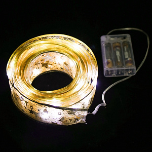 Гирлянда лента интерьерная на батарейках 5м Огонёк OG-LDG20 Желтая