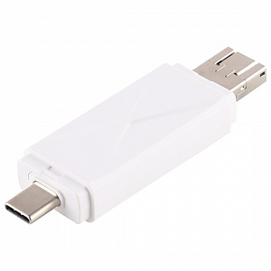 Орбита OT-PCR16 Белый картридер OTG (TF, SD, microUSB, Type-C)