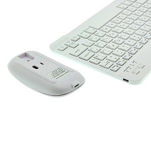 Клавиатура и мышь беспроводные Bluetooth комплект Орбита OT-PCM67 Белый