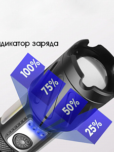 Патриот PT-FLR29 фонарь ручной (3L, 26650.,ZOOM)