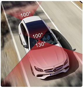 Видеорегистратор автомобильный 3 в 1 с двумя камерами в салон и заднего вида TDS TS-CAR51А