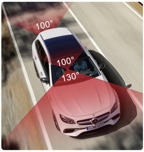 Видеорегистратор автомобильный 3 в 1 с двумя камерами в салон и заднего вида TDS TS-CAR51А