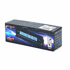 Часы автомобильные с подсветкой, вольтметром и термометром VST 7013V