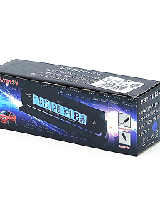 Часы автомобильные с подсветкой, вольтметром и термометром VST 7013V