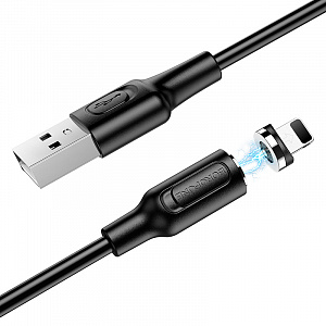 BOROFONE BX41 Черный кабель магнитный USB 2.4A (iOS Lighting) 1м