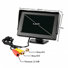 TDS TS-CAV33 Монитор 2 канала и камера автомобильные в наборе (4.3",800*480,9-32В)