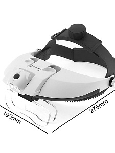 Лупа налобная увеличительная с подсветкой Орбита OT-INL09