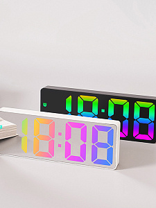 Часы настольные электронные от сети RGB Орбита OT-CLT12 Белые