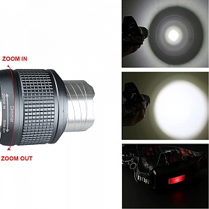 Патриот PT-FLG06 фонарь налобный (1L, 2*18650, ZOOM, Т6)