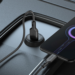 BOROFONE BZ18 Черный ЗУ авто USB + кабель Micro USB (QC3.0, 3000mA)