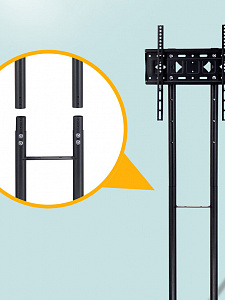 Стойка для телевизора напольная на колесиках до 55 дюймов Орбита OT-HOD21