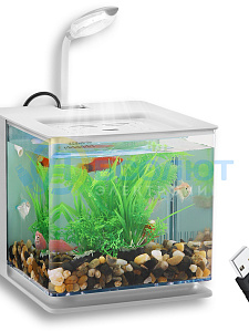Аквариум для рыбок с подсветкой и фильтром Огонек OG-HOG15