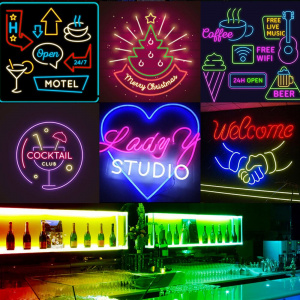 Светодиодная лента Неоновая 5м с адаптером питания IP65 Огонёк OG-LDL47 RGB