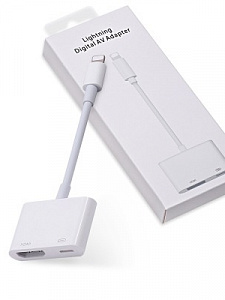 Орбита OT-AVW53 переходник (штекер Lightning - гнездо HDMI/Lightning) 15 см