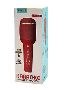 WSTER WS-900 Камуфляж микрофон беспроводной (Bluetooth, динамики, USB)