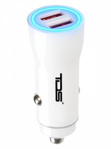 Зарядка в прикуриватель для автомобиля 2*USB TDS TS-CAU36 Белое