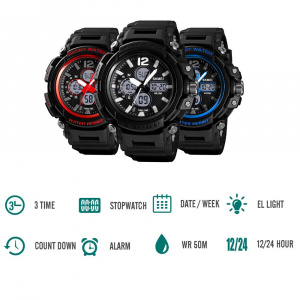 Skmei 1498 Черные/Синий часы наручные детские