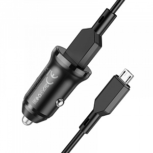 BOROFONE BZ18 Черный ЗУ авто USB + кабель Micro USB (QC3.0, 3000mA)