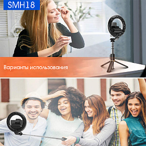 Орбита OT-SMH18 палка для селфи, трипод (194-798мм, пульт Bluetooth, LED)