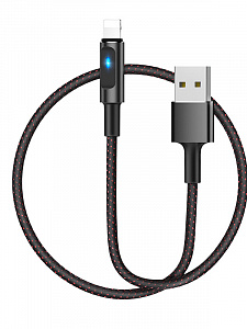 HOCO U47 Черный кабель USB 2.4A (iOS Lighting) 1.2м