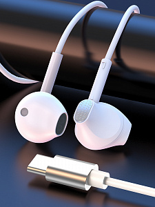 SENDEM X54 Белые наушники - гарнитура (TYPE-C)