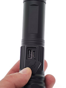 Патриот PT-FLR38 Черный фонарь ручной (1L, 18650.,ZOOM)