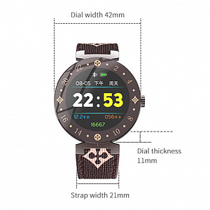 Орбита OT-SMS07(R98) Коричневый спорт браслет