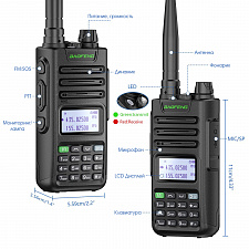 Baofeng UV-13 PRO V2 Черная рация (UHF/VHF)