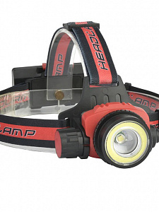 Фонарь налобный, фонарик аккумуляторный Следопыт PT-FLG09