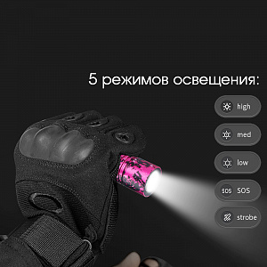 BORUIT V8 Голубой/Фиолетовый фонарь ручной