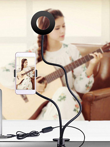 Огонек OG-SMH05 лампа кольцевидная на прищепке (9см)