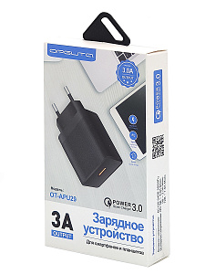 Зарядное устройство для телефона, Быстрая зарядка 20W адаптер QC 3.0 Орбита OT-APU29 Черный
