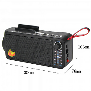 Fepe FP-263-S  радиоприёмник аккумуляторный (USB,TF,Bluetooth, солнч. панель)