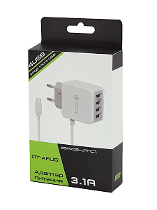 Орбита OT-APU51 ЗУ с 4*USB + кабель Micro USB (5В, 2400mA)