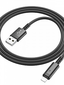 BOROFONE BU38 Черный кабель USB 2.4A (iOS Lighting) 1.2м