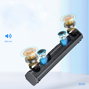 HOCO BS49 Черная активная колонка (Bluetooth,FM,10W)