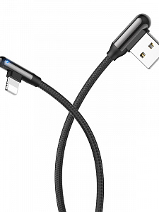 HOCO U77 Черный кабель USB 3A (iOS Lighting) 1,2м