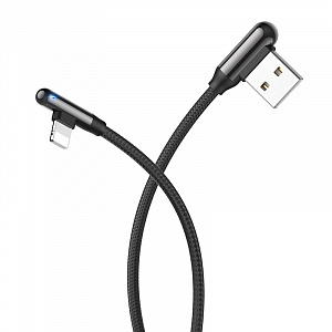 HOCO U77 Черный кабель USB 3A (iOS Lighting) 1,2м