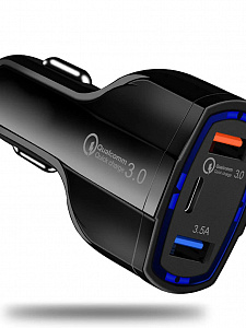 TDS TS-CAU33 Черный ЗУ авто USB (QC3.0,3500mA)