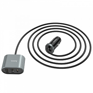 HOCO Z35 Серый ЗУ авто USB (QC3.0,2400mA)