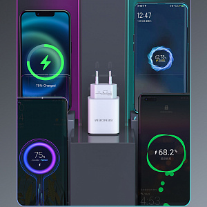 SENDEM OG33 ЗУ с TYPE-C + кабель IOS Lightning-Type-C 1.2м (PD20W, 3000mA)