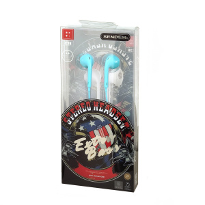 SENDEM X28 Голубые наушники - гарнитура (3.5мм)
