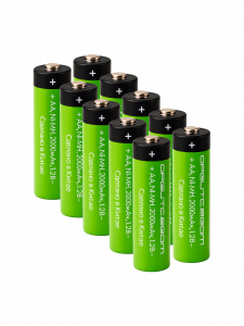 Аккумулятор пальчиковый AA R6, 2000мАч, 1.2V выпуклый пин, 10шт Орбита